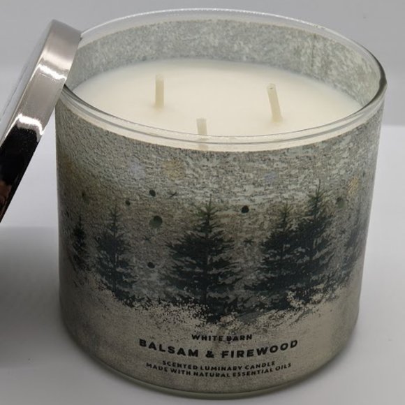Bath & Body Works Accents New Bath And Body Workswhite Barn 3 Wick Luminary Candle Balsam